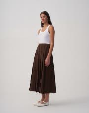 gabi piliseli pamuk etek kahve kahve 2