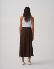 gabi piliseli pamuk etek kahve kahve 3