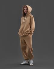 qooq up basic sweat camel camel 2