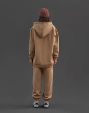 qooq up basic sweat camel camel 3