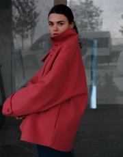 qooq up kısa kaşe kaban mercan