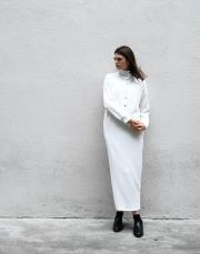 qoooq up sweat elbise ekru 2