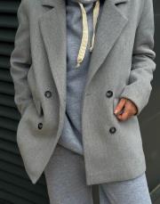 qooq up kaşe ceket gri