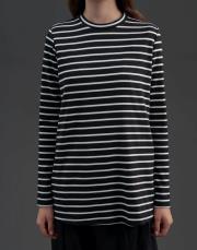 qooq up çizgili bluz siyah 2