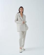 qooq up double ceket gri 2