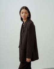 qooq up double ceket siyah