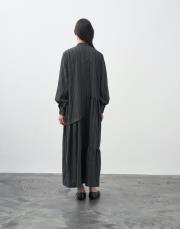 qooq up çizgi elbise siyah 2