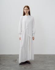 qooq up çizgi elbise ekru