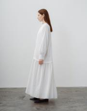 qooq up çizgi elbise ekru 2