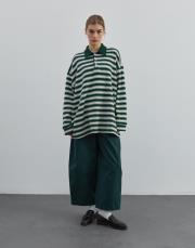 bol kesim gabardin pantolon petrol petrol mavisi