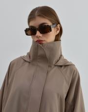 kapüşonlu fermuarlı trenç bej bej 4