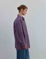 oversize desenli gömlek kırmızı kırmızı 2