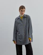 oversize desenli gömlek sarı sarı