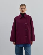 kısa kaşe kaban bordo bordo