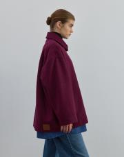 kısa kaşe kaban bordo bordo 2