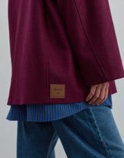 kısa kaşe kaban bordo bordo 4