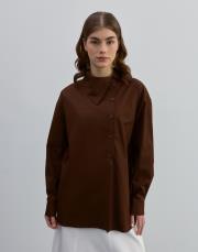 yaka detaylı gömlek kahve kahve