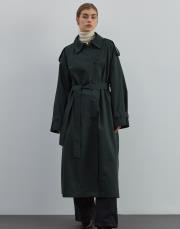 gizli yırtmaçlı trenç haki haki