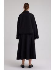 kruvaze kısa trenç siyah siyah 3