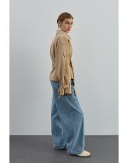 kruvaze kısa trenç bej bej 2