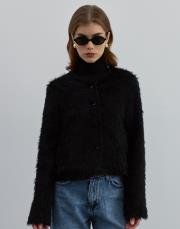 peluş crop ceket siyah siyah 2