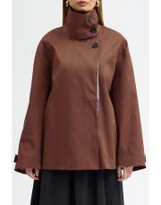 kısa trenç kahve kahve