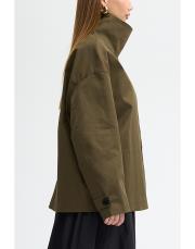 kısa trenç haki haki 2