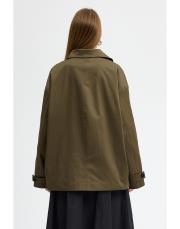 kısa trenç haki haki 3