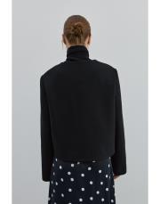 kaşe crop ceket siyah 2