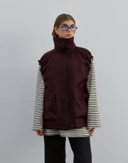 kol büzgülü yelek bordo bordo