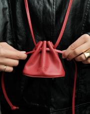 büzgülü mini çanta kırmızı kırmızı 2