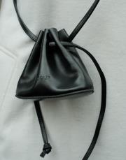 büzgülü mini çanta siyah siyah 2