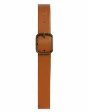 antik sarı tokalı suni deri kemer taba taba