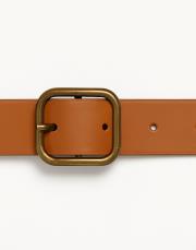 antik sarı tokalı suni deri kemer taba taba 2