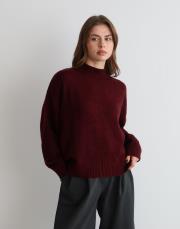 kısa triko kazak mürdüm mürdüm