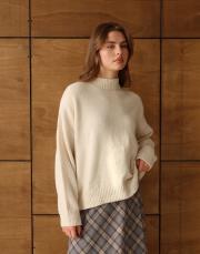 kısa triko kazak bej bej