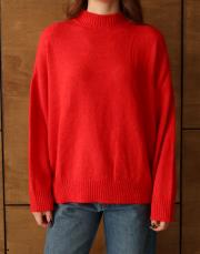 kısa triko kazak kırmızı kırmızı 2