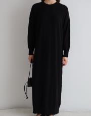 oversize triko elbise siyah siyah 3