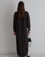 oversize triko elbise füme füme 3