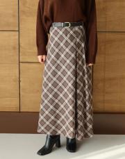 ekose etek kahve kahve