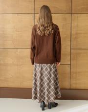 ekose etek kahve kahve 3