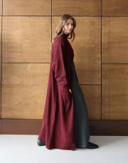 uzun triko hırka mürdüm mürdüm 4