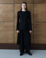 vatkalı fit ceket siyah siyah