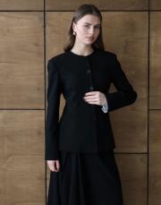 vatkalı fit ceket siyah siyah 2