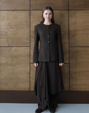 vatkalı fit ceket kahve kahve