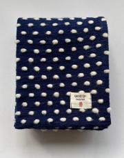 yün puantiyeli atkı mavi mavi 3