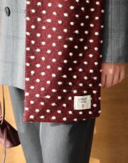 yün puantiyeli atkı bordo bordo 3