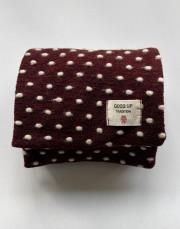 yün puantiyeli atkı bordo bordo 4