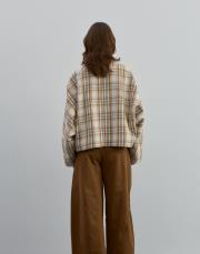 crop ekose ceket hardal hardal 4