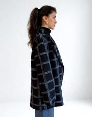 oversize ekose ceket siyah siyah 2